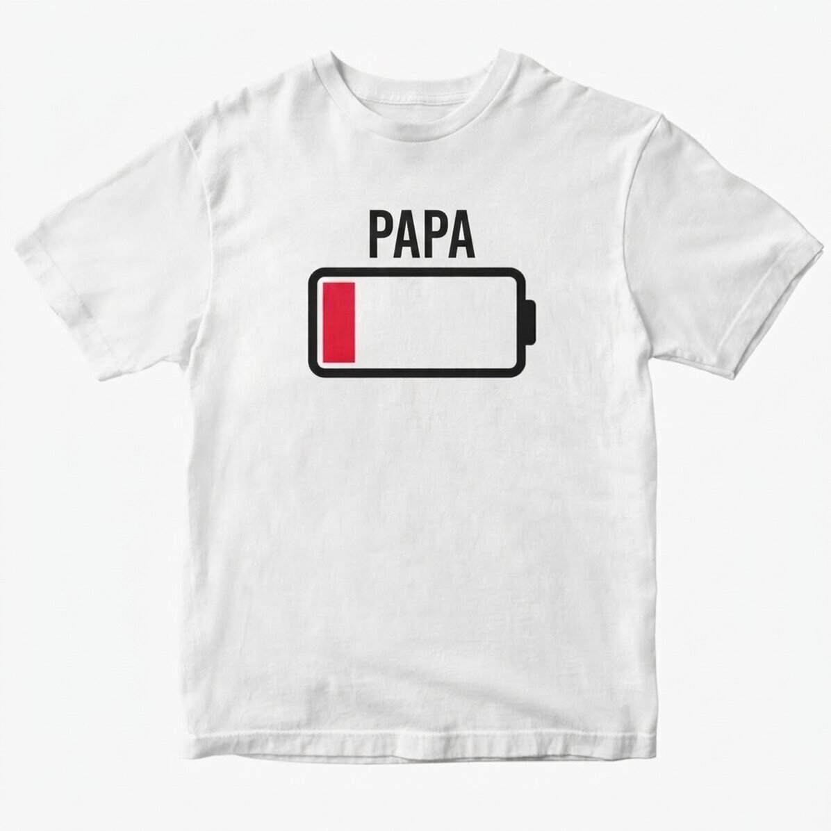 T-shirt personnalisé avec inscription - « Low battery »