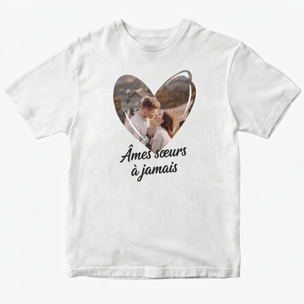 T-shirt personnalisé avec une photo et un texte - Love