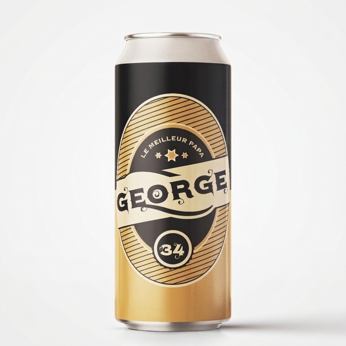 Bière en canette personnalisée avec le texte « Joyeux anniversaire ! »