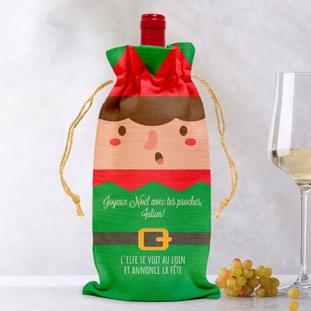 Sac personnalisé pour bouteille de vin - Elf