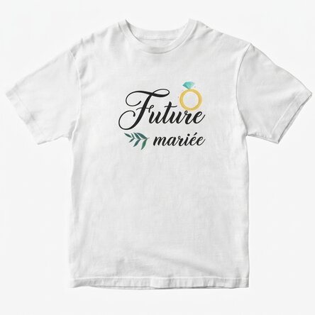 T-shirt en coton personnalisé pour la future mariée