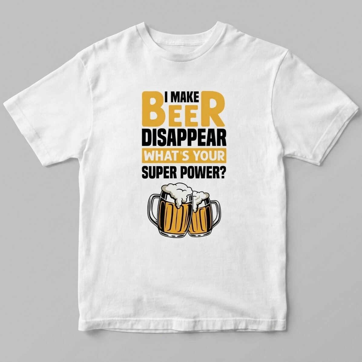 T-shirt en coton personnalisé avec inscription - Beer
