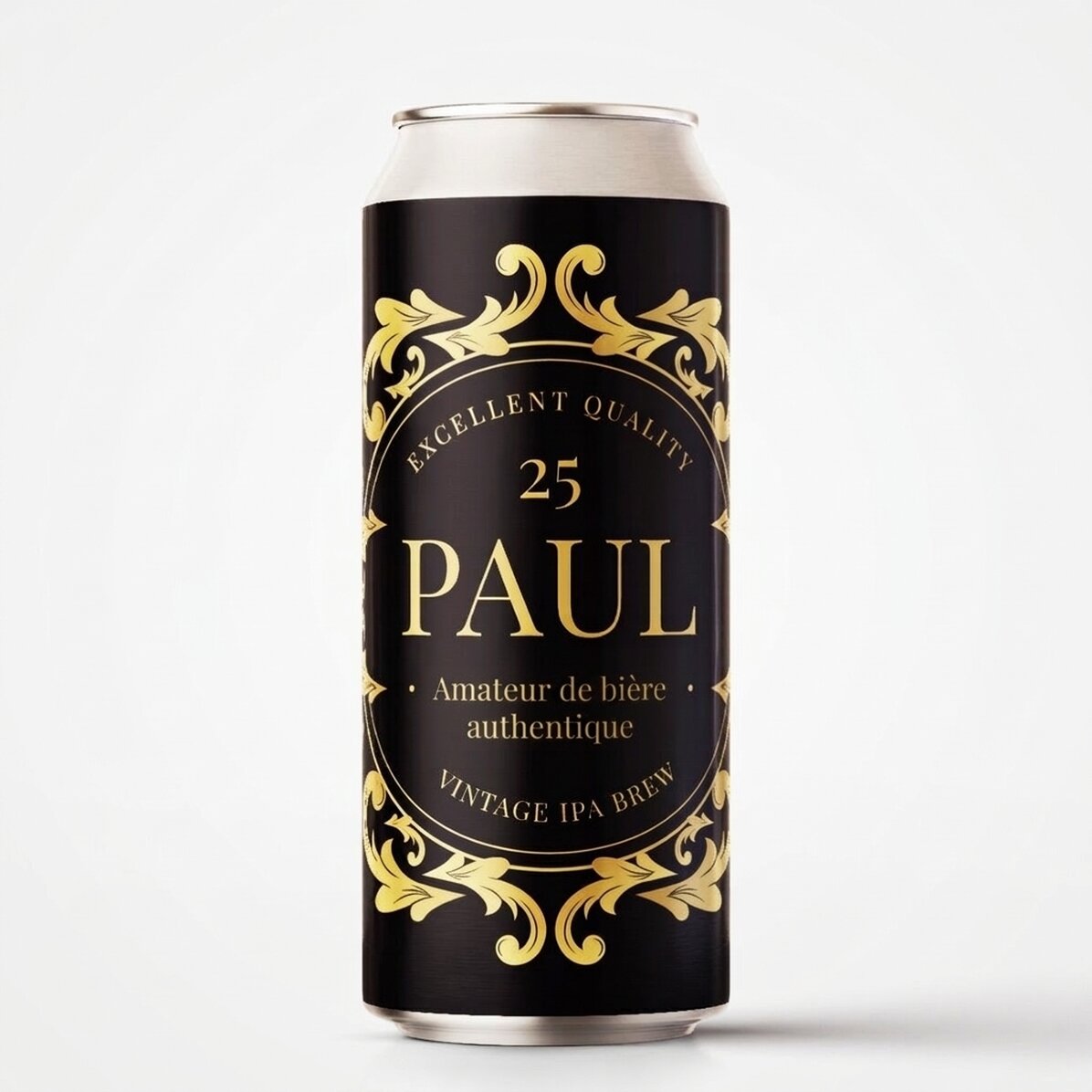 Bière en canette personnalisée avec un texte - Amateur de bière