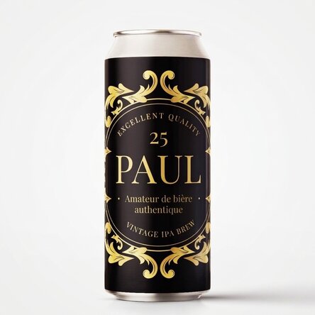 Bière en canette personnalisée avec un texte - Amateur de bière