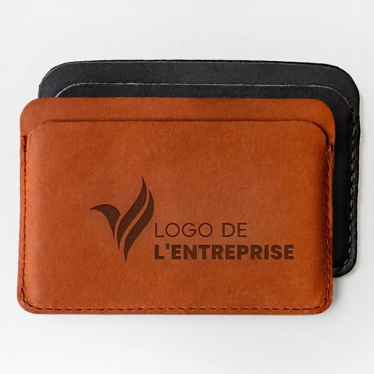 Portefeuille en cuir personnalisé avec logo