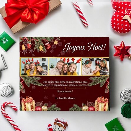 Boîte de bonbons personnalisée avec une photo et un texte - Cadeau de famille