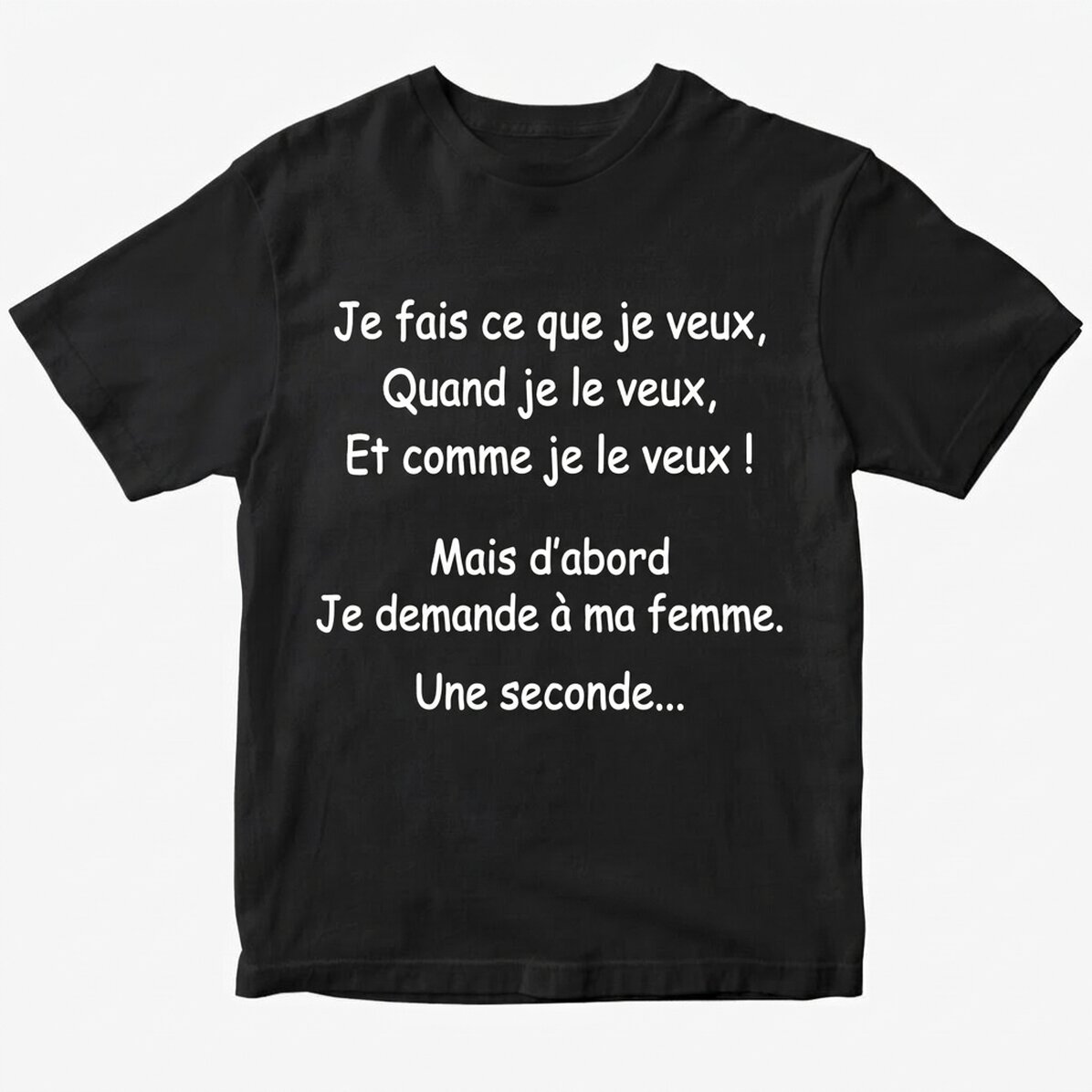 T-shirt en coton personnalisé avec le texte « Je fais ce que je veux »