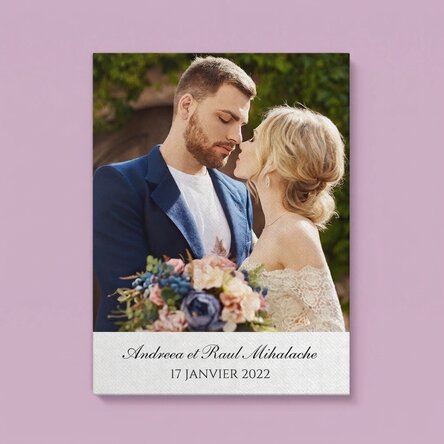 Tableau sur toile personnalisé avec une photo et un texte