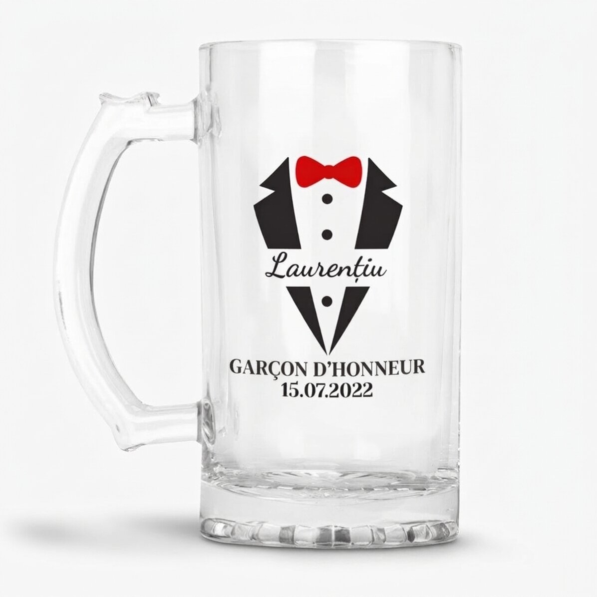 Chope à bière personnalisée avec inscription - Chevalier