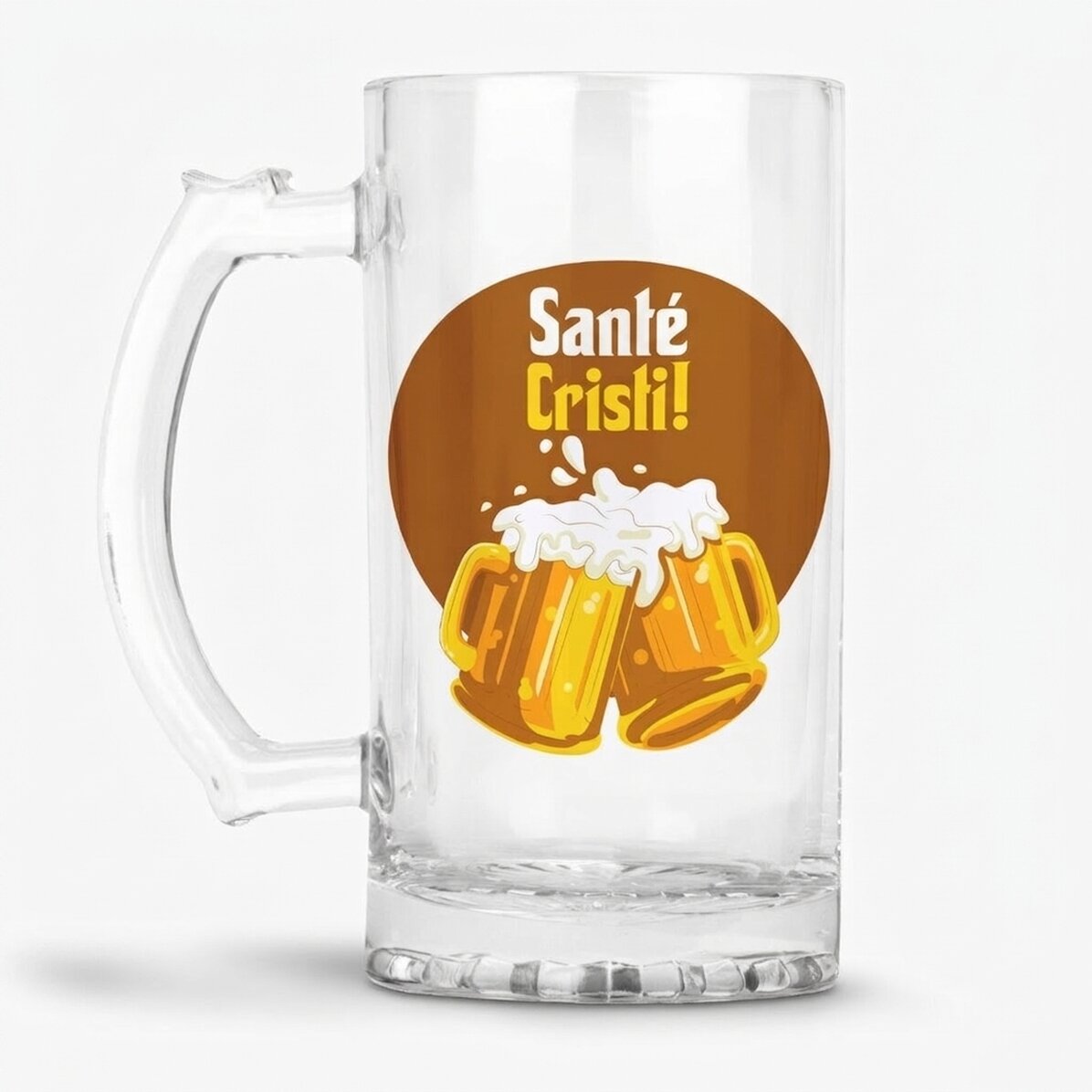 Chope à bière personnalisée avec inscription - Santé !
