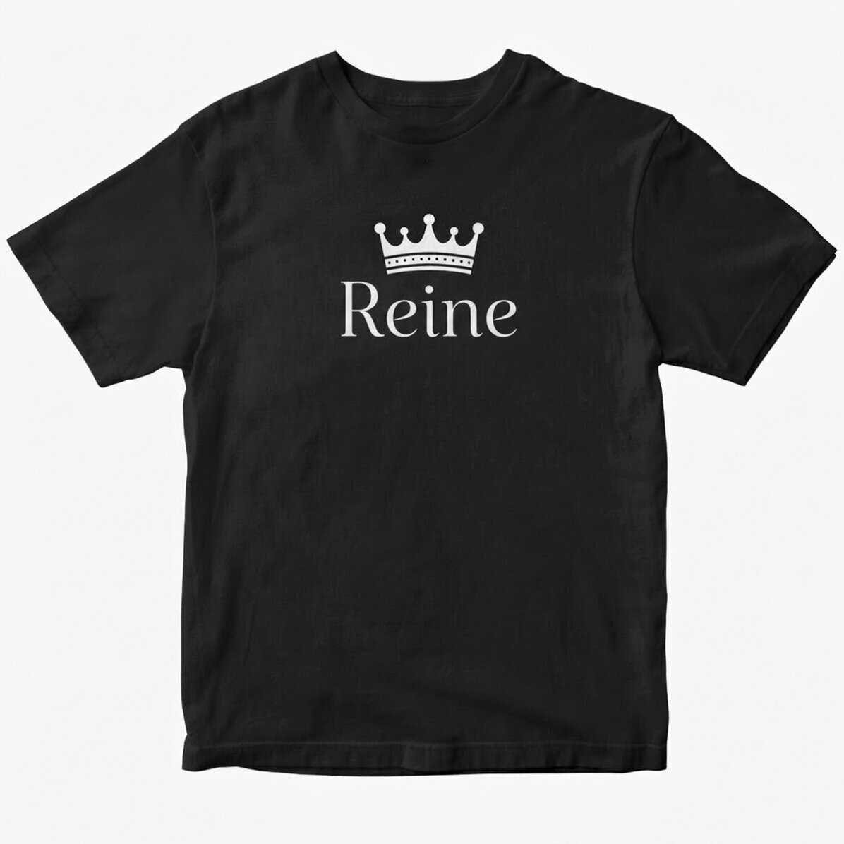 T-shirt en coton personnalisé avec un texte - King & Queen