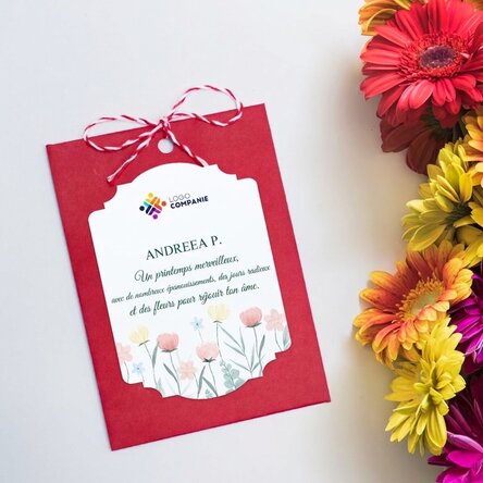 Martisor à planter, personnalisé avec un logo et un message
