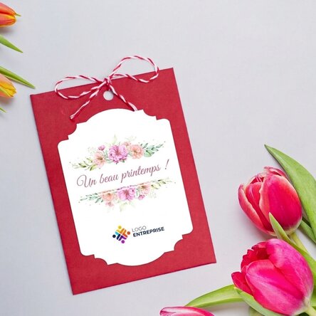 Martisor à planter, personnalisé avec un logo et un message - Un beau printemps !