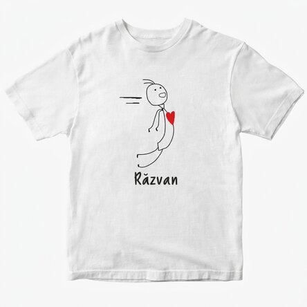 Cotton T-shirt for him, personalised with text - Magnet