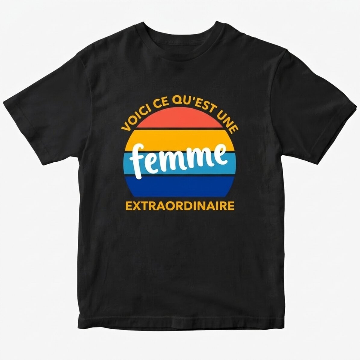 T-shirt en coton personnalisé avec un texte - Extraordinaire