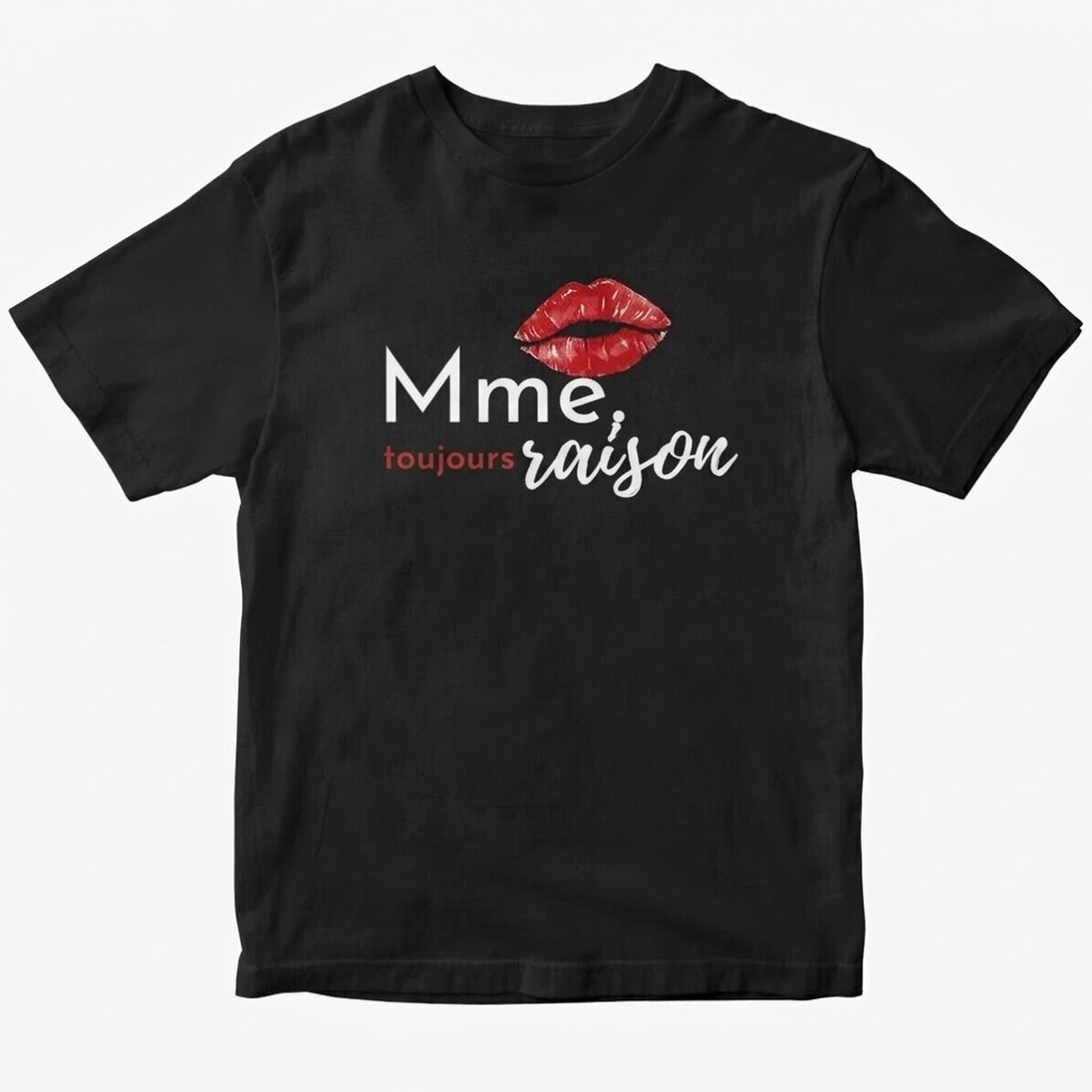 T-shirt en coton personnalisé avec un texte - Mrs. Always Right