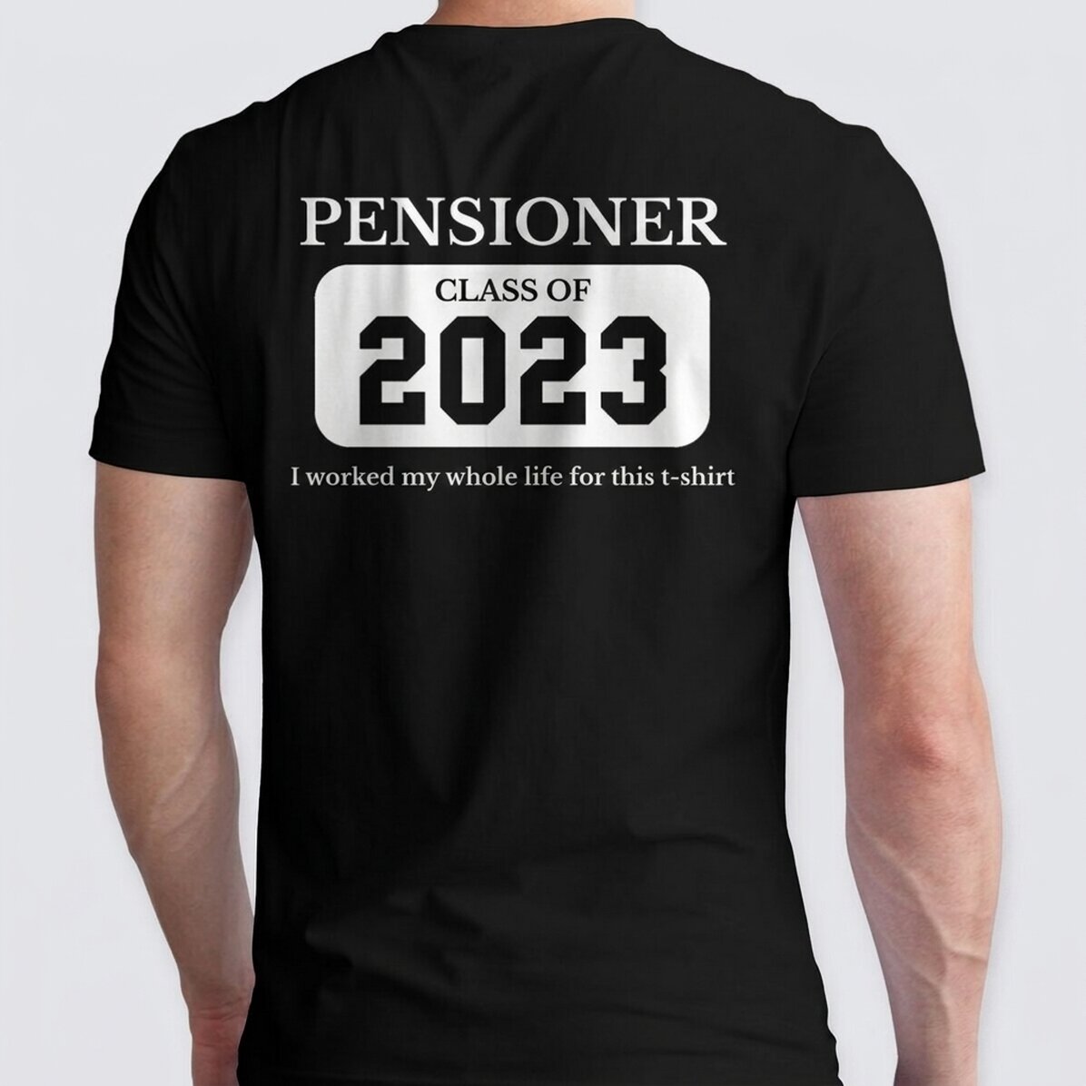 T-shirt en coton personnalisé avec un texte - Départ à la retraite