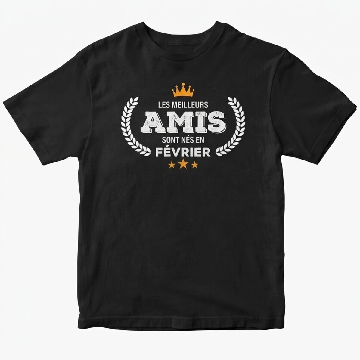 T-shirt en coton personnalisé avec inscription - Né à...