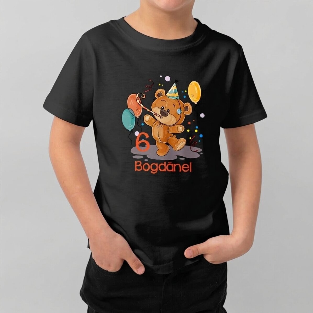 T-shirt en coton pour enfants personnalisé avec un texte - Anniversaire