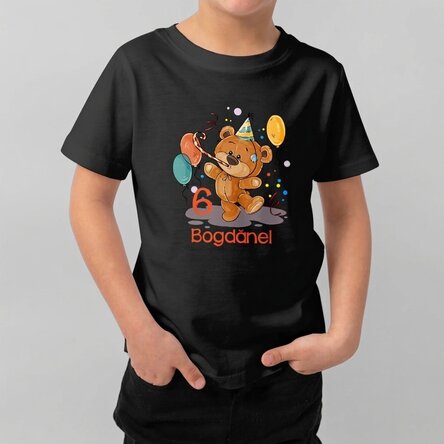 T-shirt en coton pour enfants personnalisé avec un texte - Anniversaire