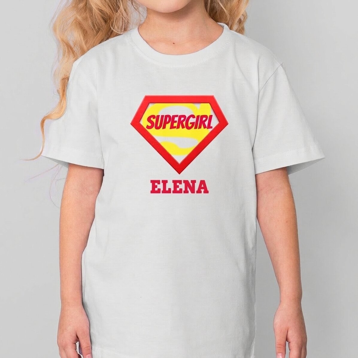 T-shirt en coton pour enfants personnalisé avec un texte - Super-héros