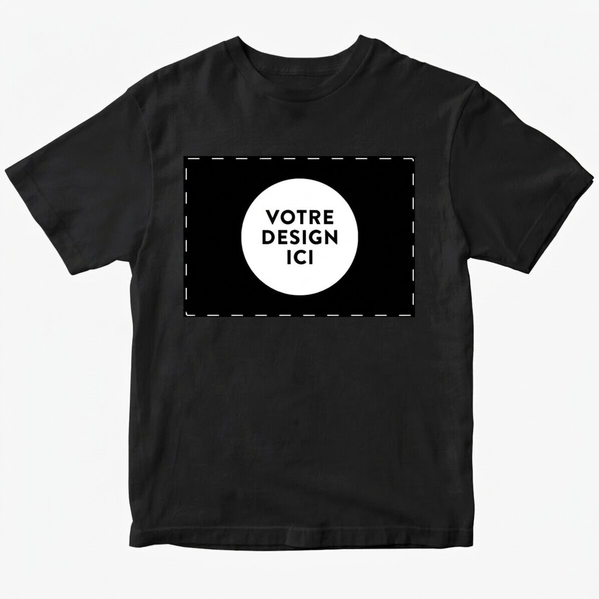 T-shirt en coton personnalisé avec votre motif en format paysage