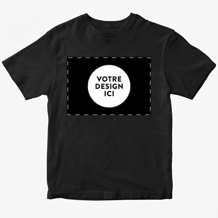 T-shirt en coton personnalisé avec votre motif en format paysage