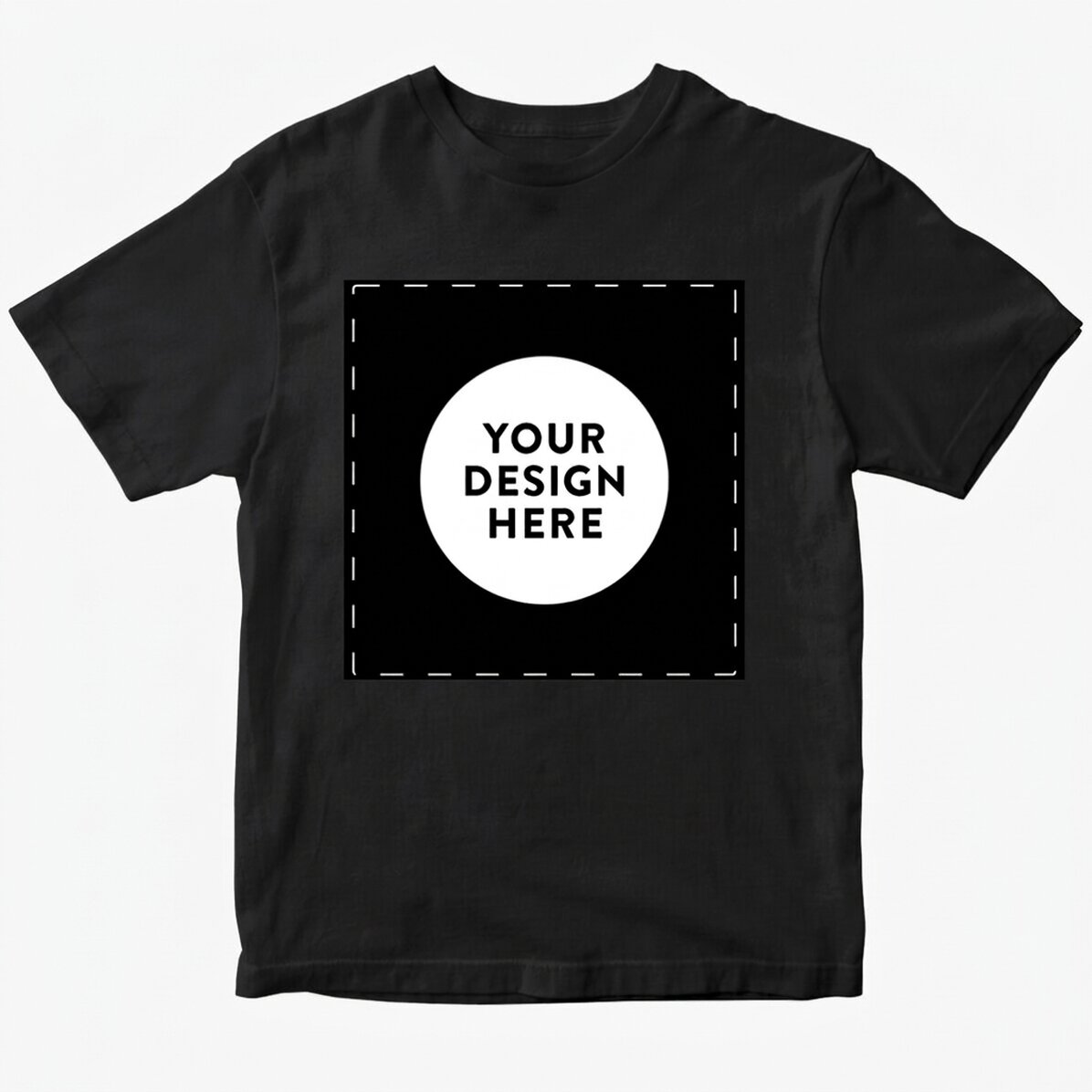 T-shirt en coton personnalisé avec ton motif carré