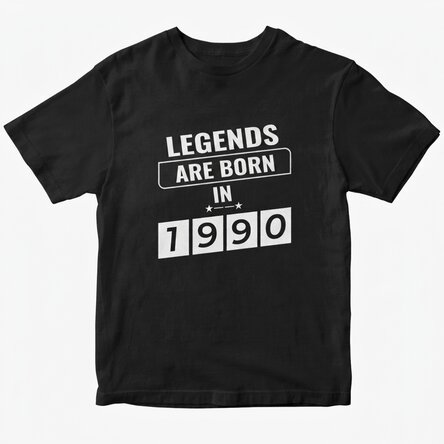 Custom cotton T-shirt with text - Legends are born in