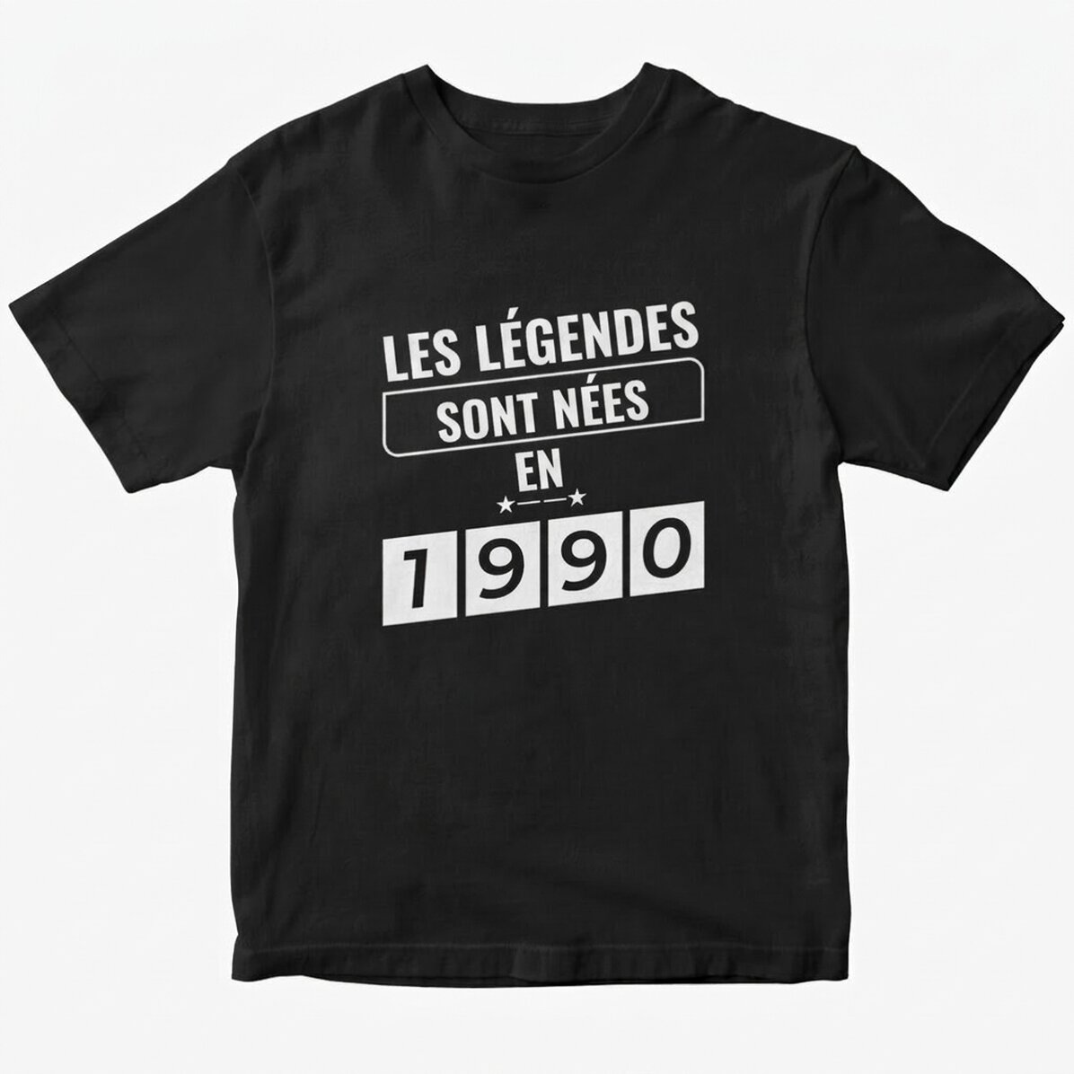 T-shirt en coton personnalisé avec un texte - Legends are born in