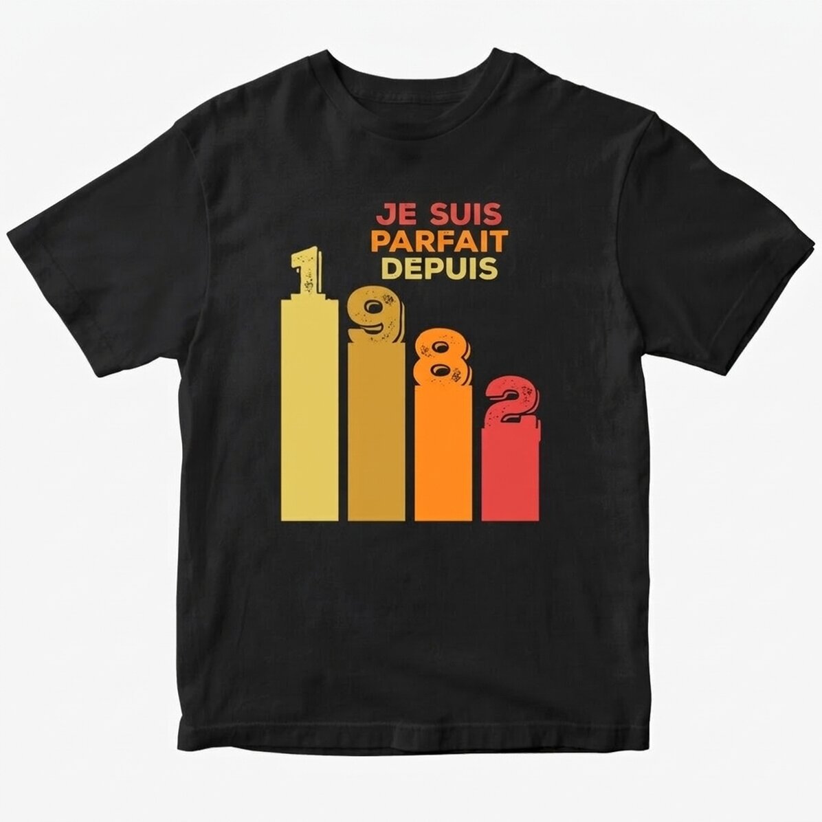 T-shirt en coton personnalisé avec un texte - Perfect since