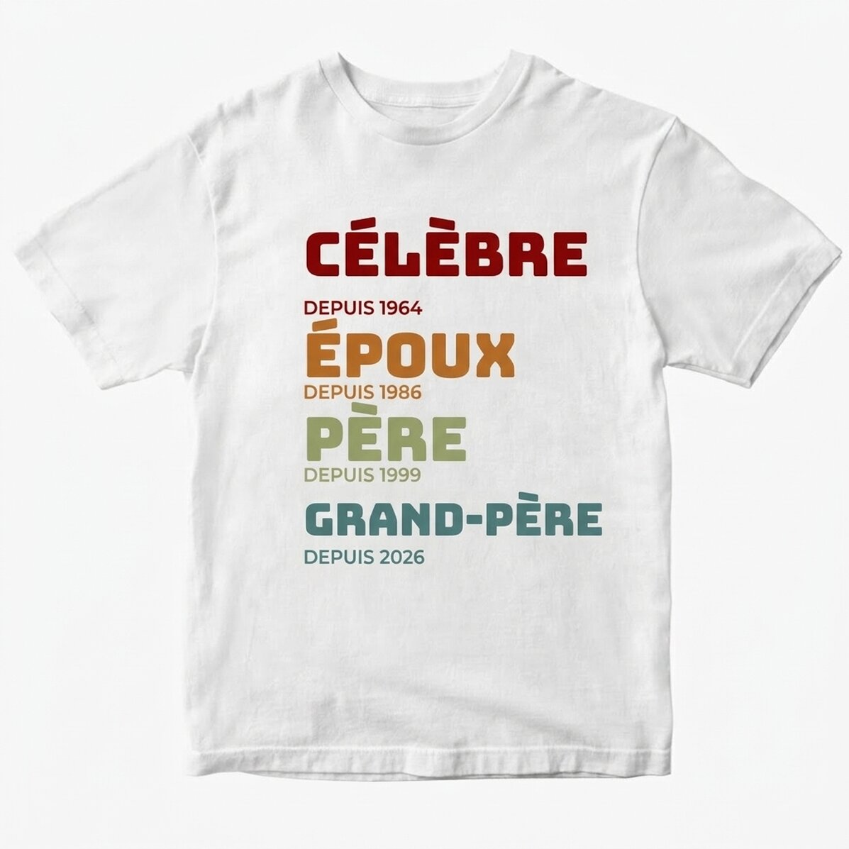 T-shirt en coton personnalisé avec un texte - L