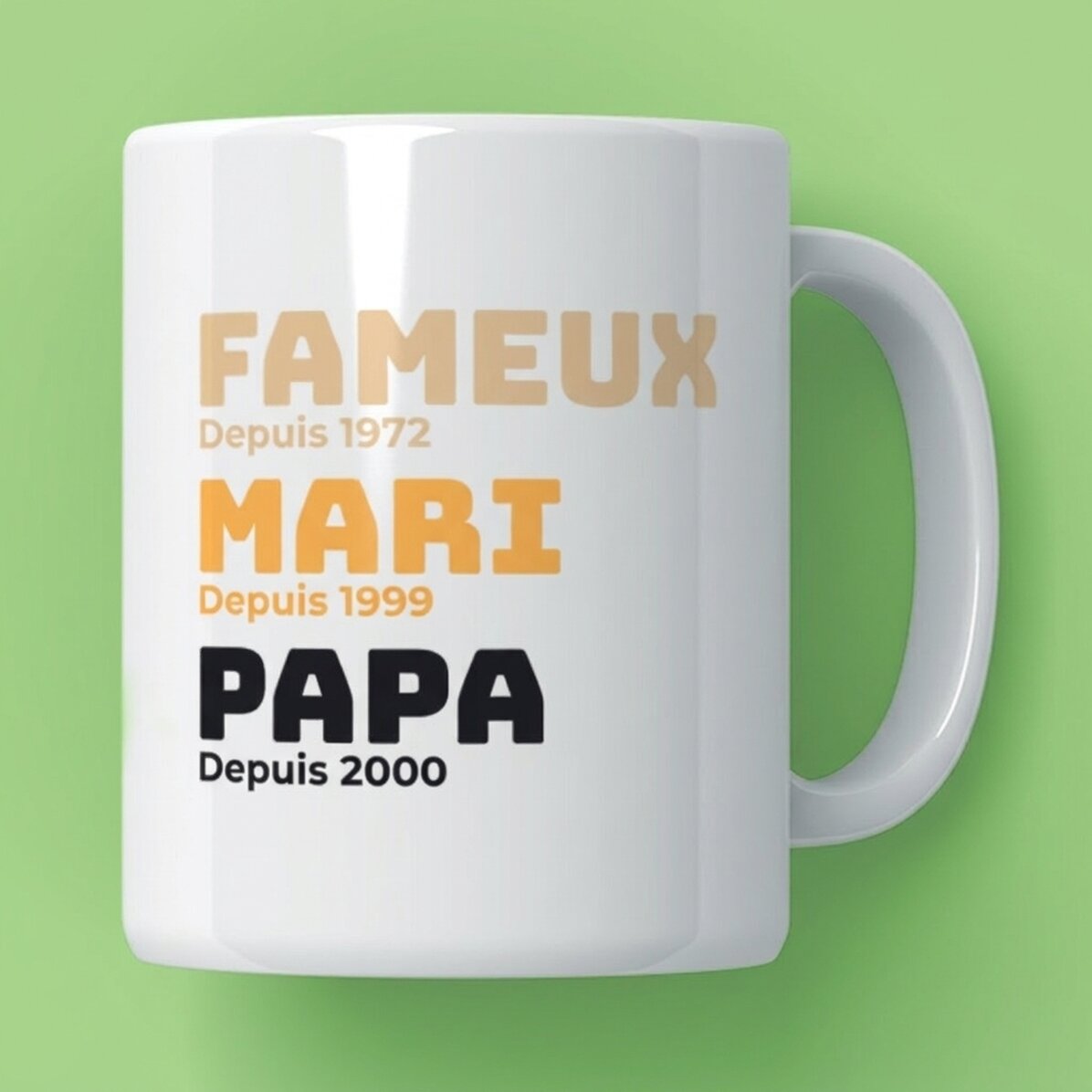 Tasse personnalisée avec un texte - L