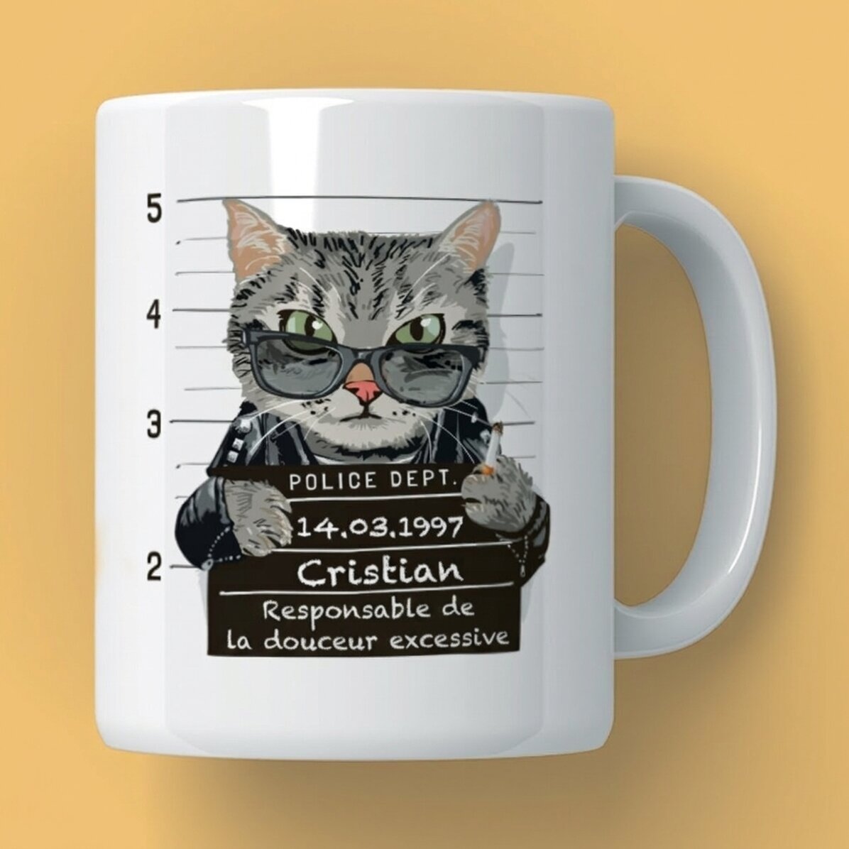 Tasse personnalisée avec texte - Pufosenie
