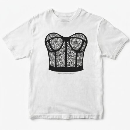 T-shirt en coton personnalisé avec un texte - Corset