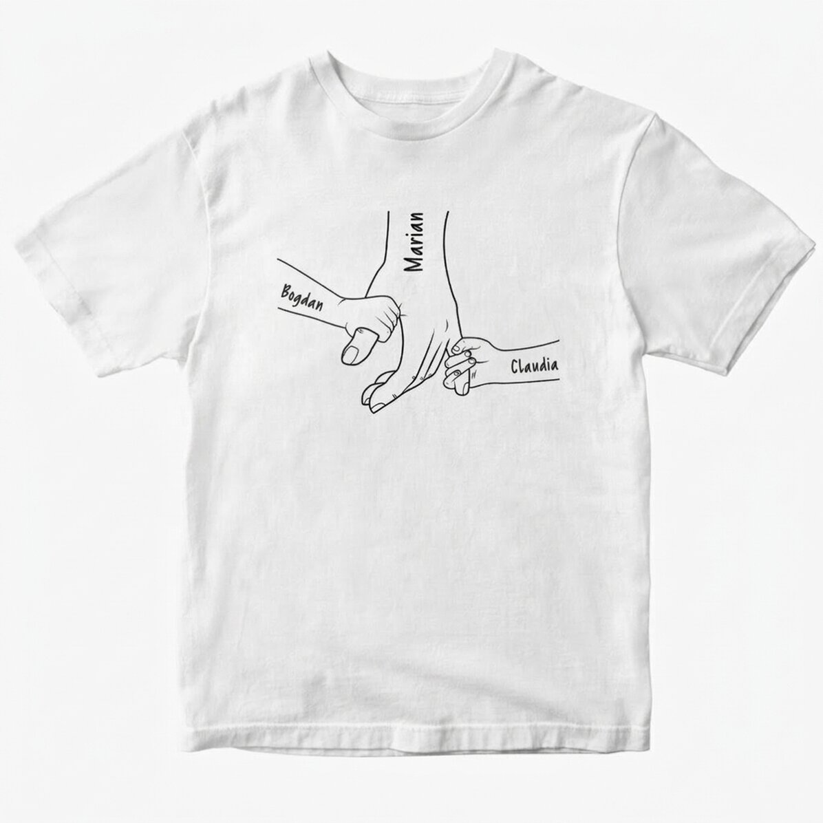 T-shirt en coton personnalisé avec le texte « Toujours près de toi »