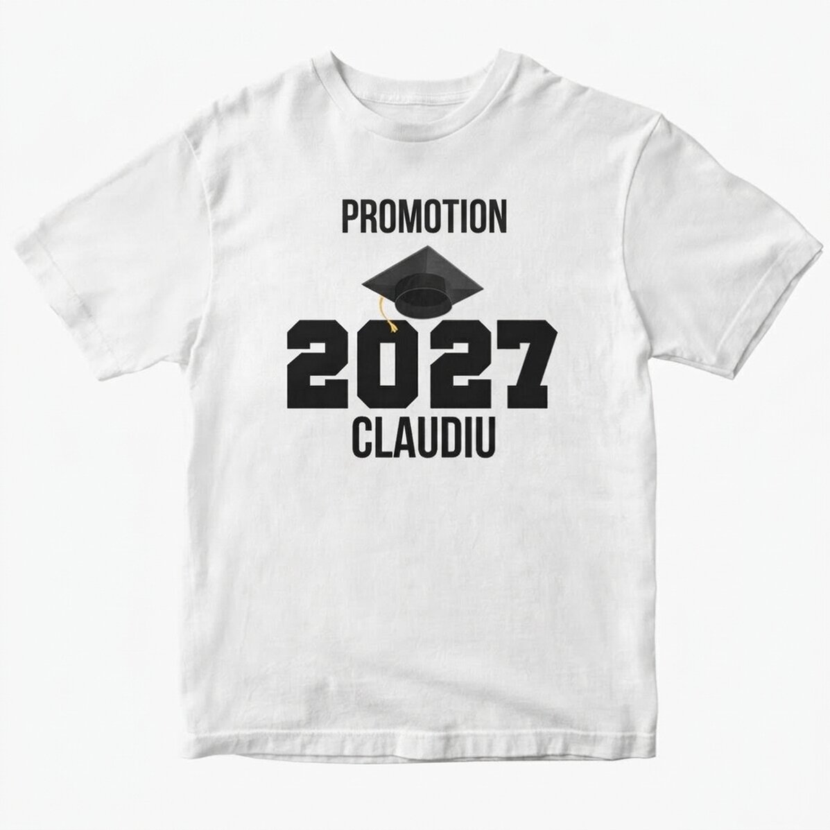 T-shirt en coton personnalisé avec un texte - Remise des diplômes