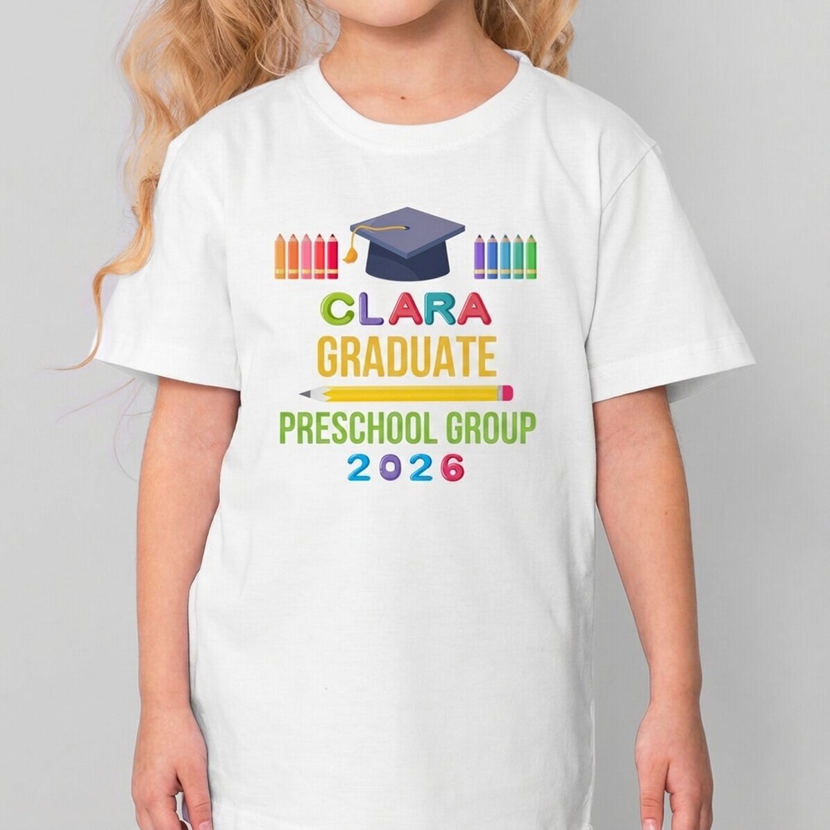 T-shirt en coton pour enfants personnalisé avec l