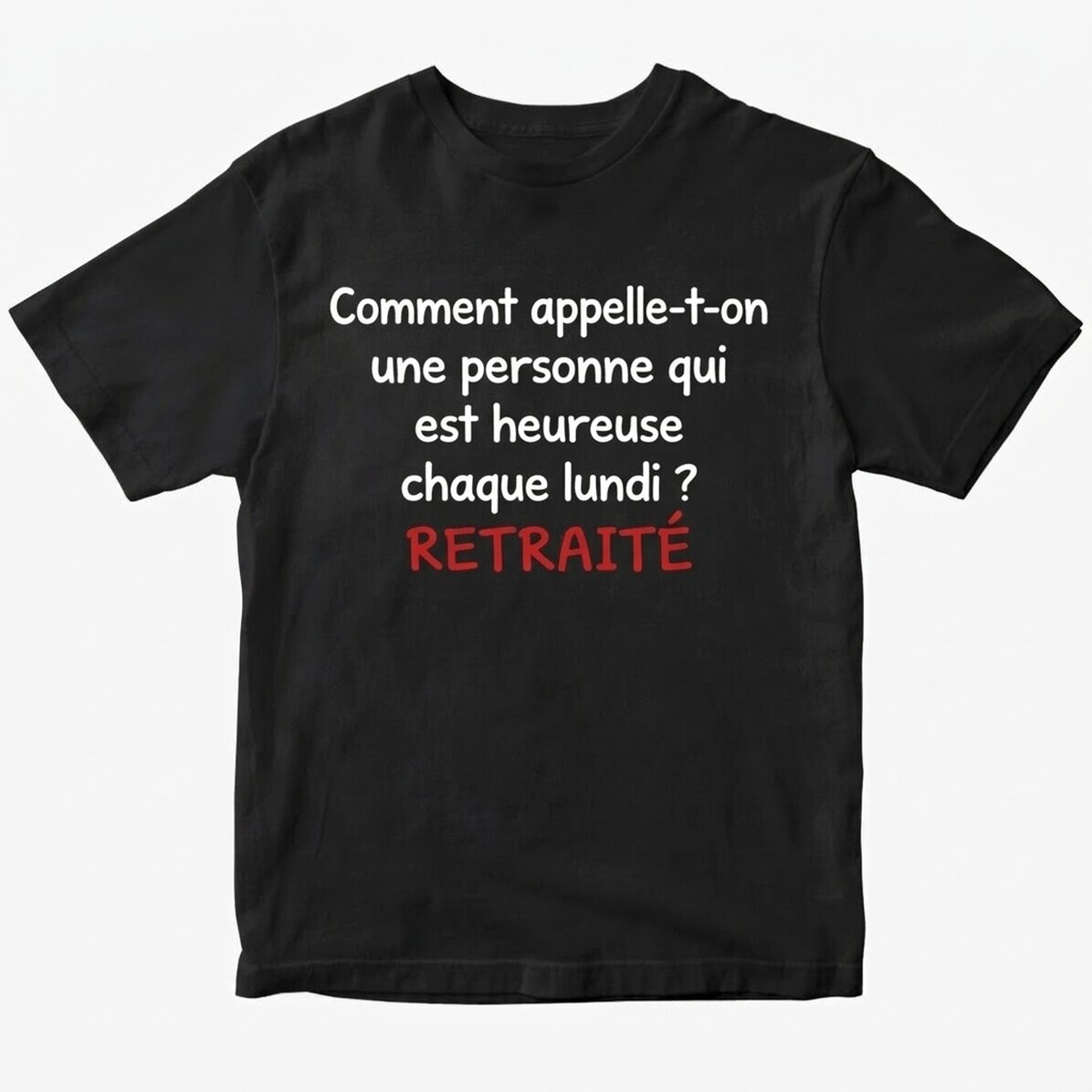 T-shirt en coton personnalisé avec inscription - Retraité