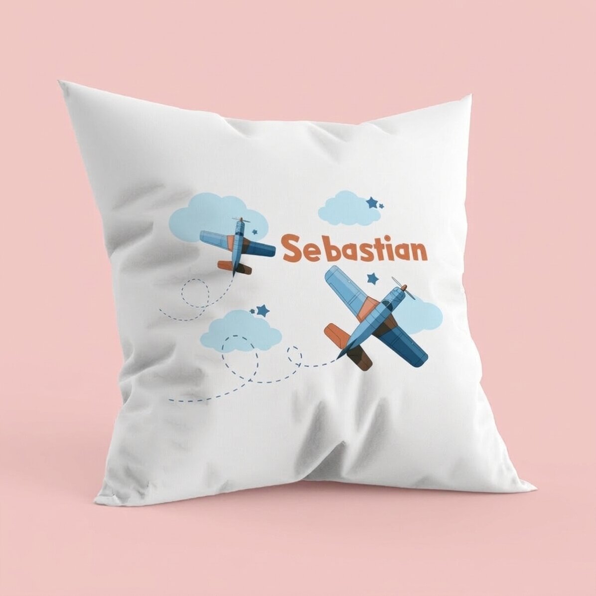 Oreiller personnalisé avec inscription - Avions
