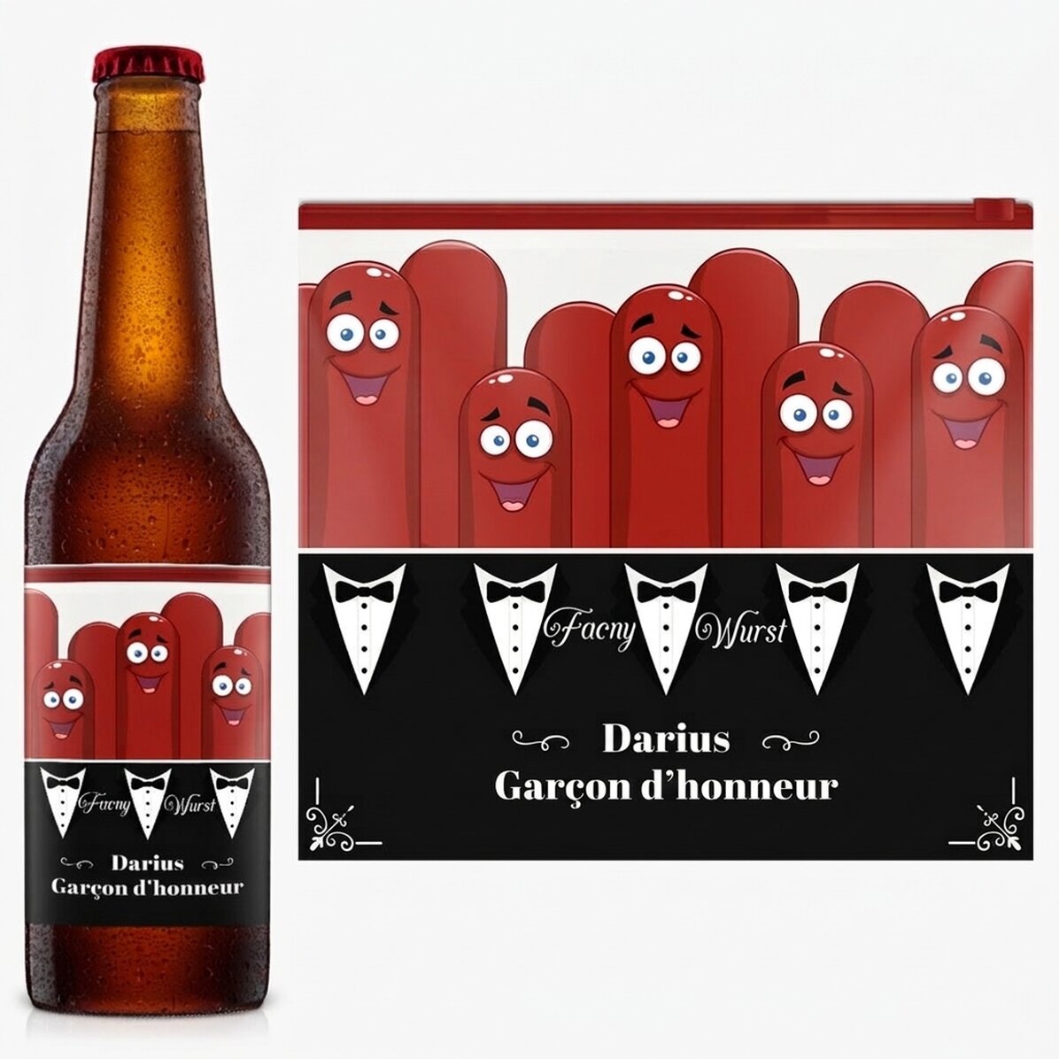 Bière personnalisée avec un texte - Fancy Wurst