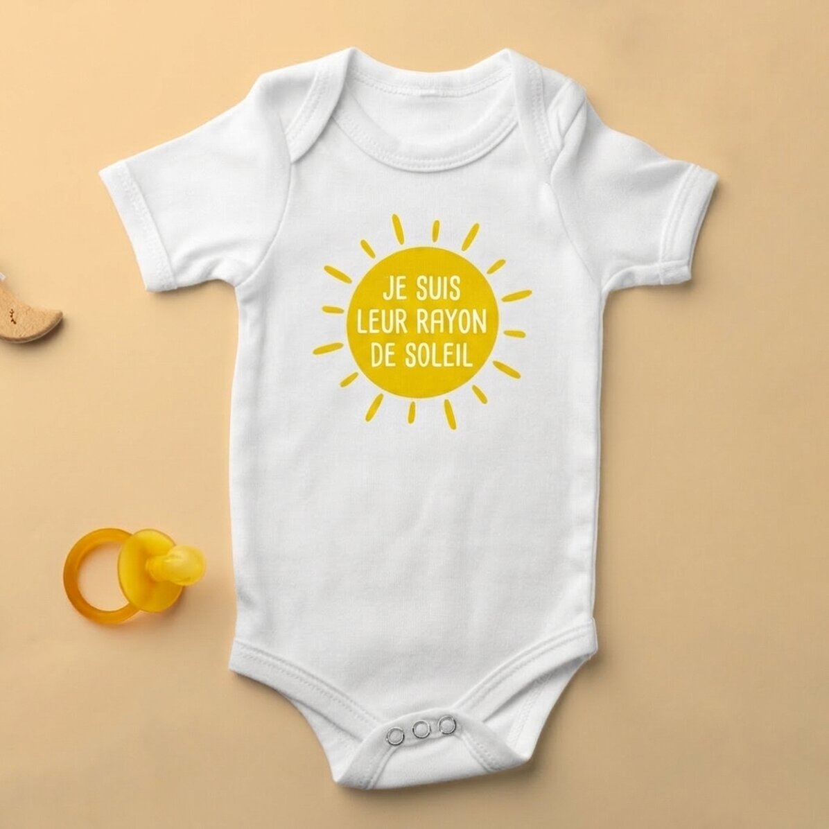 Body pour bébé personnalisé avec un message - Rayon de soleil