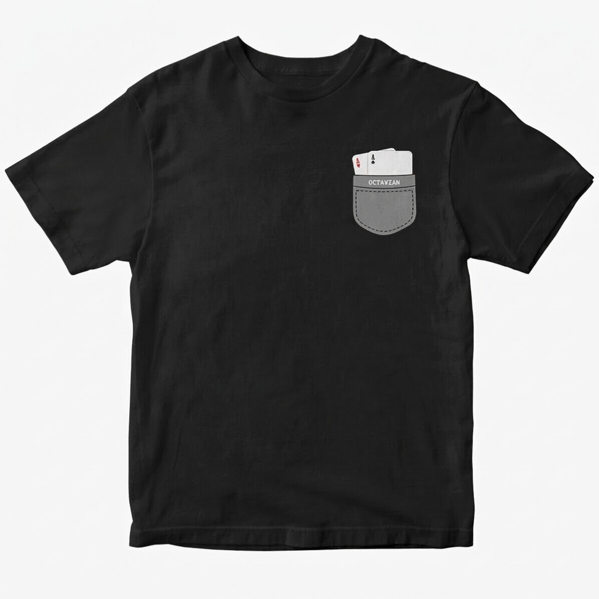 T-shirt en coton personnalisé avec un texte - Les as dans la manche