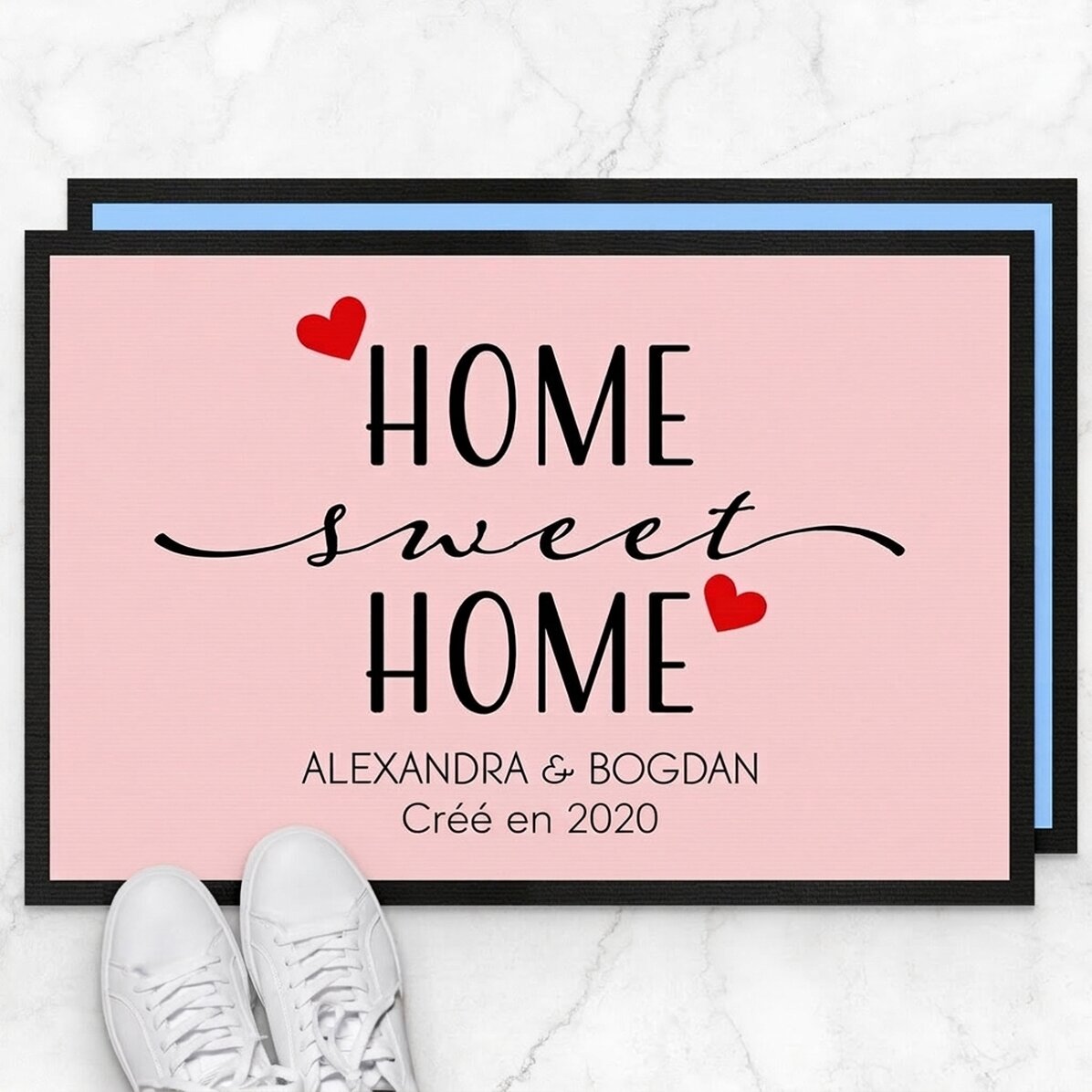 Paillasson personnalisé avec inscription - Home sweet home