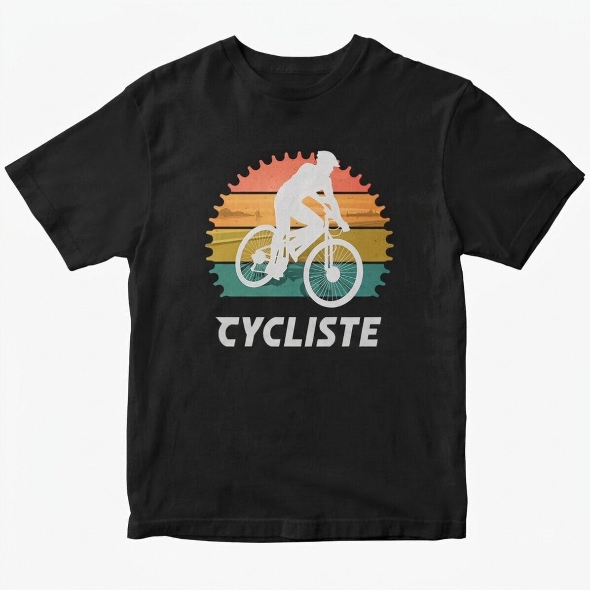 T-shirt en coton personnalisé avec un texte - Cycliste