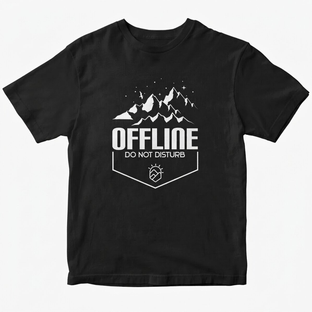 T-shirt en coton personnalisé avec un texte - Hors ligne