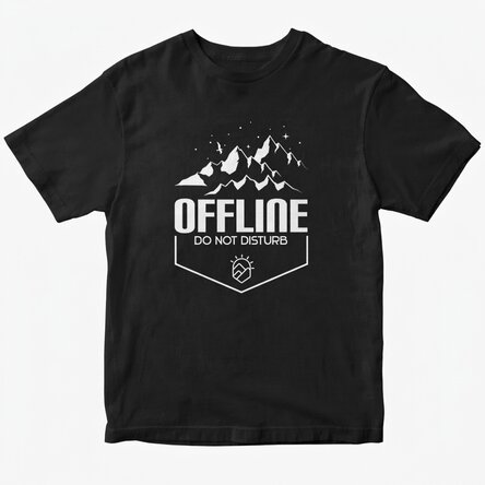 T-shirt en coton personnalisé avec un texte - Hors ligne