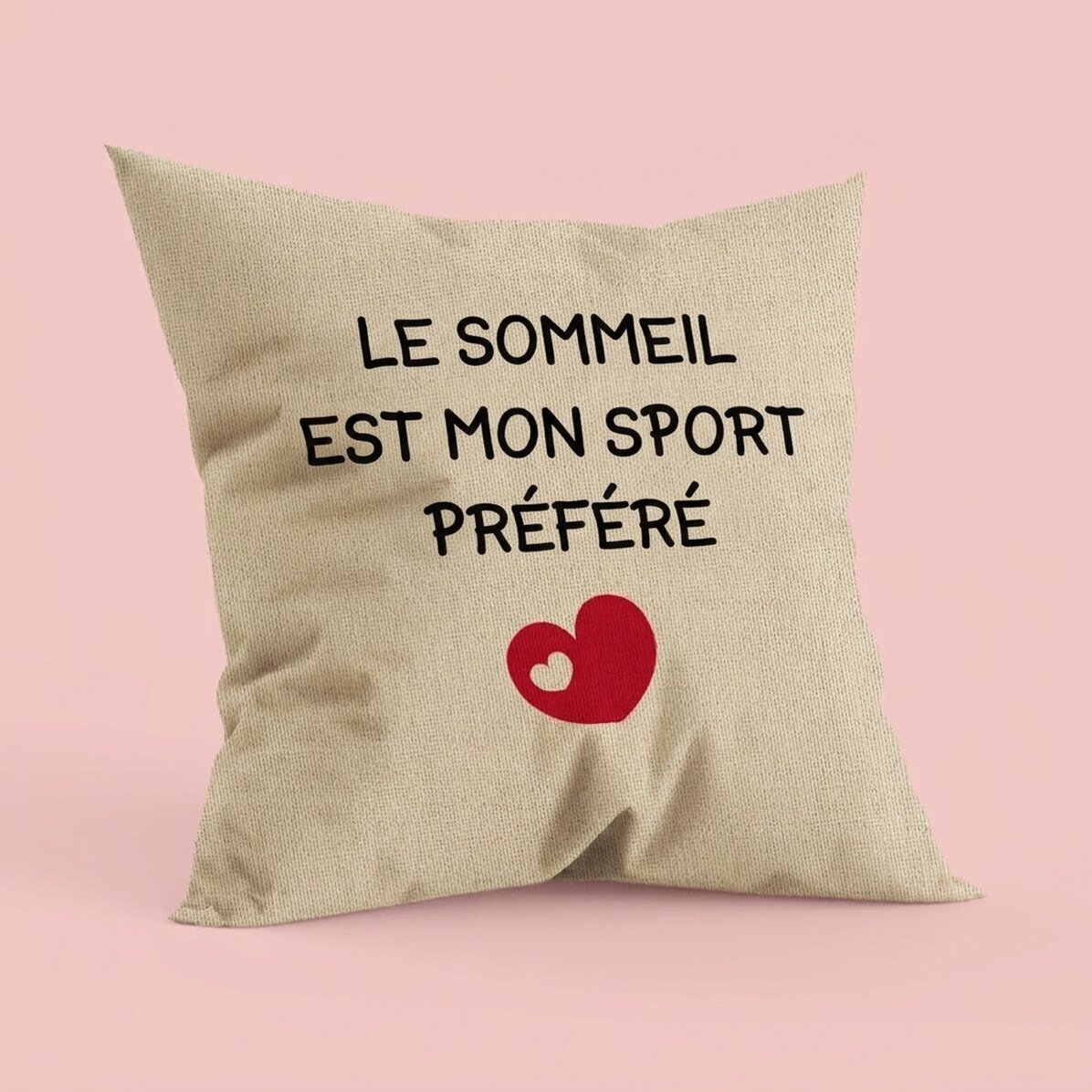 Oreiller personnalisé avec inscription - Sport préféré - En