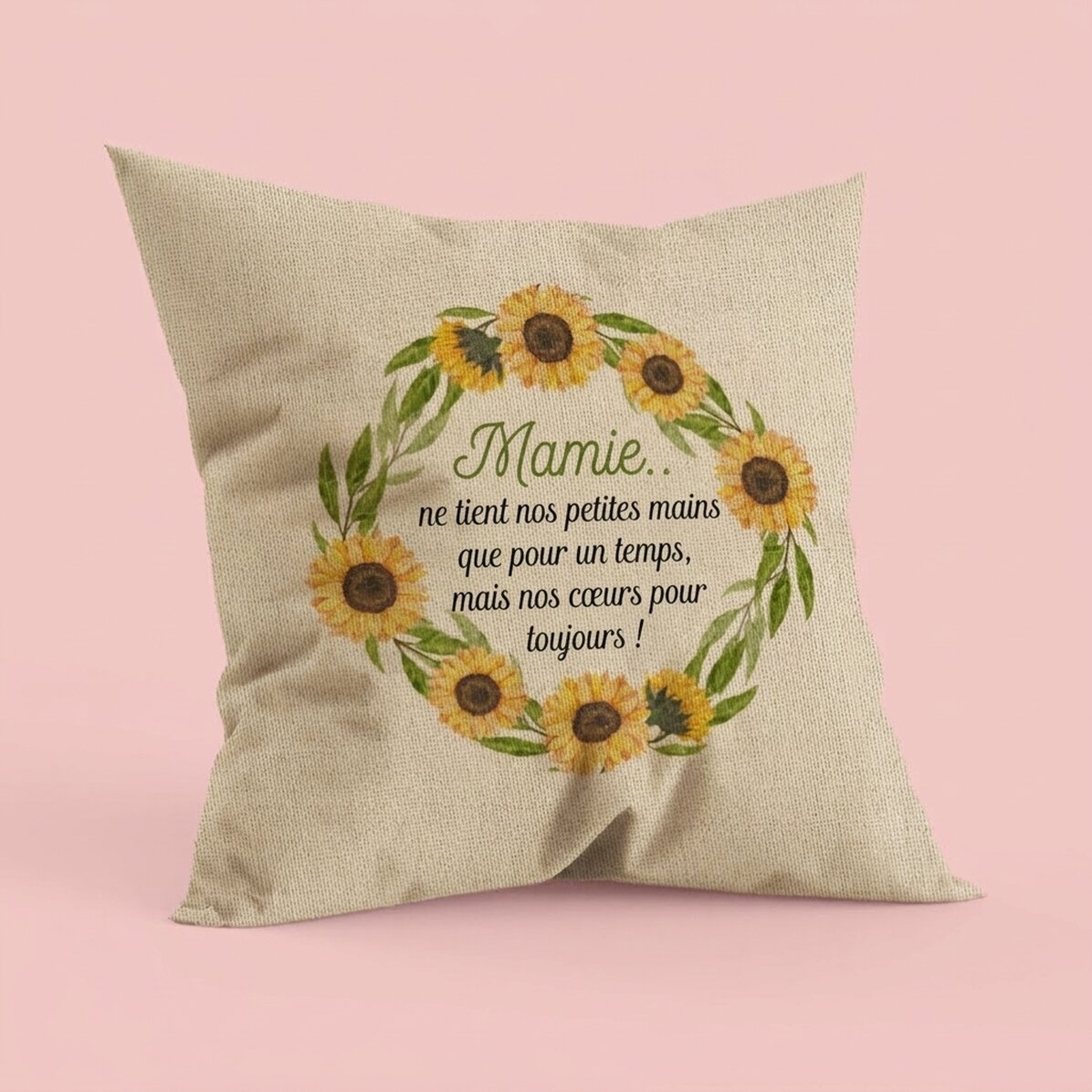Coussin personnalisé avec un message pour grand-mère - À