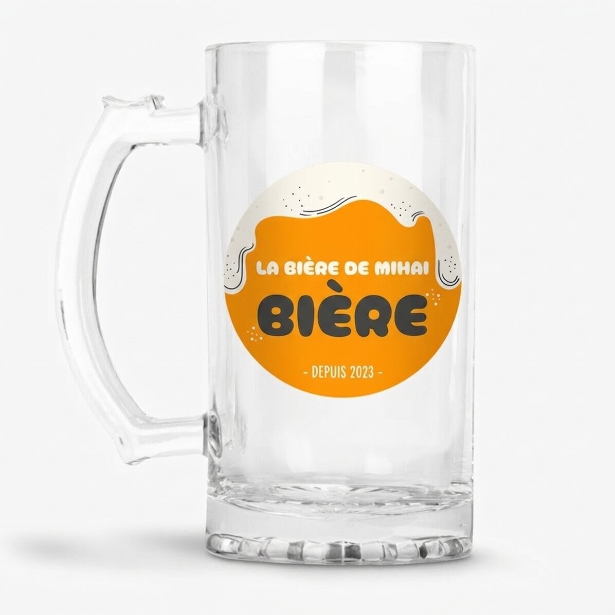 Chope à bière personnalisée avec inscription - BEER